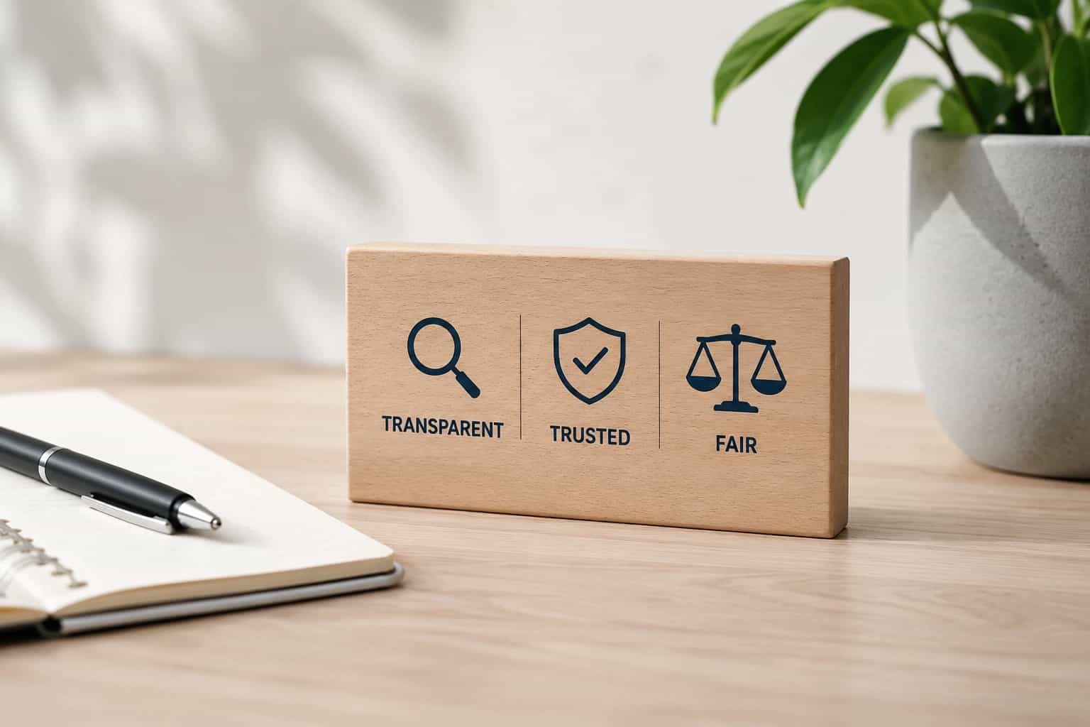 A clear, honest sign representing transparency
